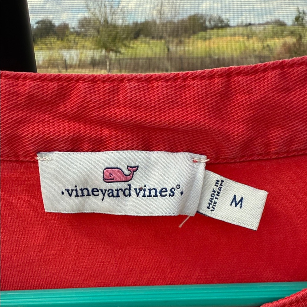 Vineyard Vines Bright orange Midi short sleeve Dress - Picture 2 of 4